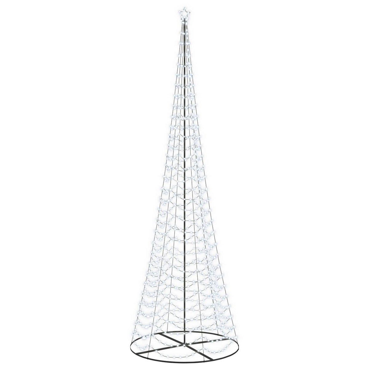 vidaXL LED Spiral Christmas Tree with Base EKENAS 500 cm 868 LEDs
