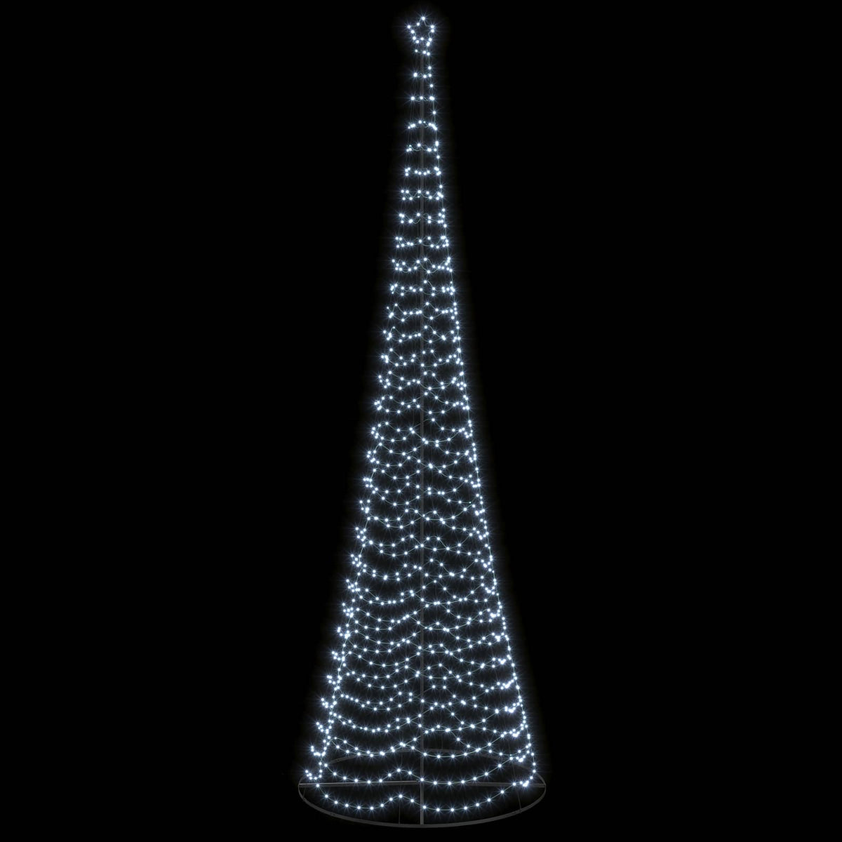 vidaXL LED Spiral Christmas Tree with Base EKENAS 500 cm 868 LEDs