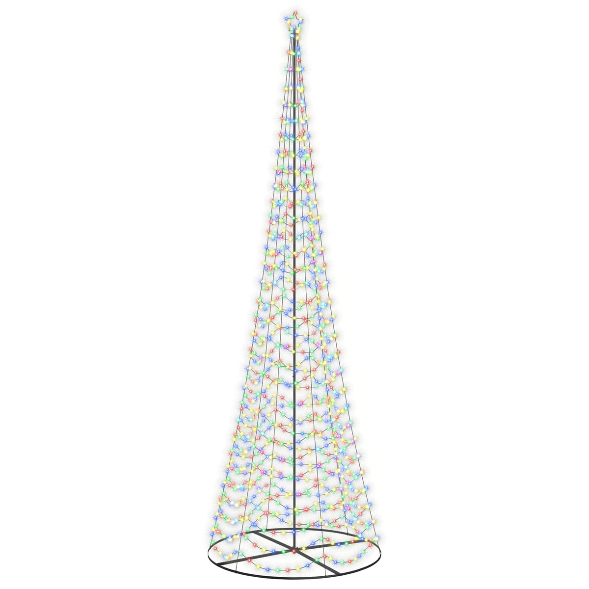 vidaXL LED Spiral Christmas Tree with Base EKENAS 500 cm 868 LEDs