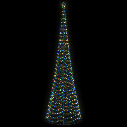 vidaXL LED Spiral Christmas Tree with Base EKENAS 500 cm 868 LEDs