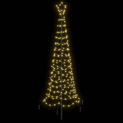 vidaXL LED Spiral Christmas Tree with Spike EKENAS 180 cm 220 LEDs