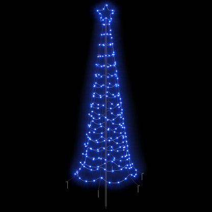 vidaXL LED Spiral Christmas Tree with Spike EKENAS 180 cm 220 LEDs