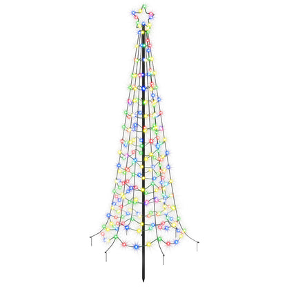 vidaXL LED Spiral Christmas Tree with Spike EKENAS 180 cm 220 LEDs