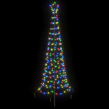 vidaXL LED Spiral Christmas Tree with Spike EKENAS 180 cm 220 LEDs
