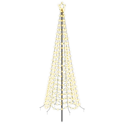 vidaXL LED Spiral Christmas Tree with Spike EKENAS 250 cm 370 LEDs
