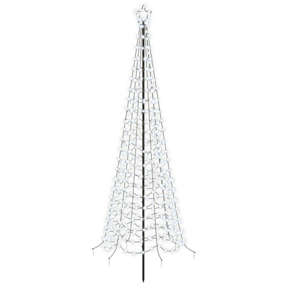 vidaXL LED Spiral Christmas Tree with Spike EKENAS 250 cm 370 LEDs