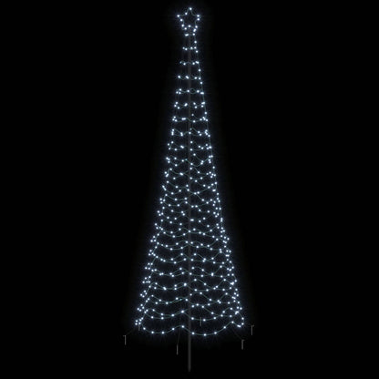 vidaXL LED Spiral Christmas Tree with Spike EKENAS 250 cm 370 LEDs