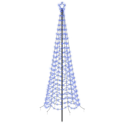 vidaXL LED Spiral Christmas Tree with Spike EKENAS 250 cm 370 LEDs
