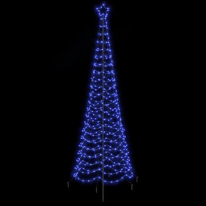vidaXL LED Spiral Christmas Tree with Spike EKENAS 250 cm 370 LEDs