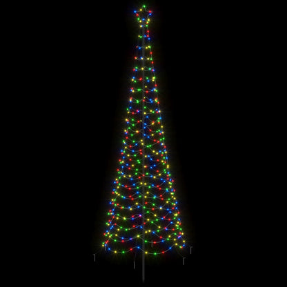 vidaXL LED Spiral Christmas Tree with Spike EKENAS 250 cm 370 LEDs