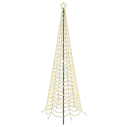 vidaXL LED Spiral Christmas Tree with Spike EKENAS 300 cm 475 LEDs