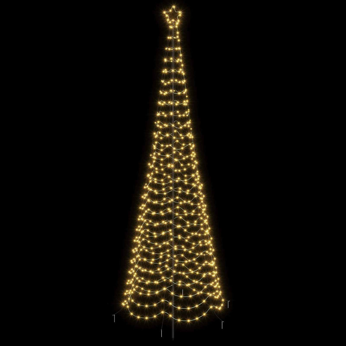 vidaXL LED Spiral Christmas Tree with Spike EKENAS 300 cm 475 LEDs