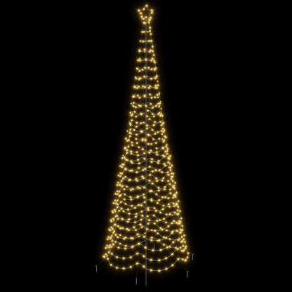 vidaXL LED Spiral Christmas Tree with Spike EKENAS 300 cm 475 LEDs