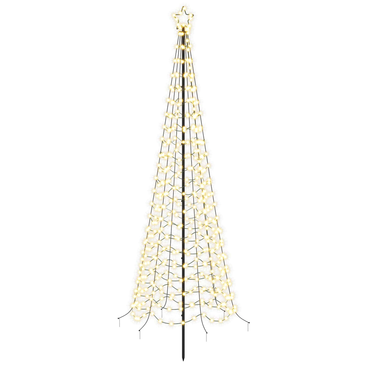 vidaXL LED Spiral Christmas Tree with Spike EKENAS 400 cm 588 LEDs