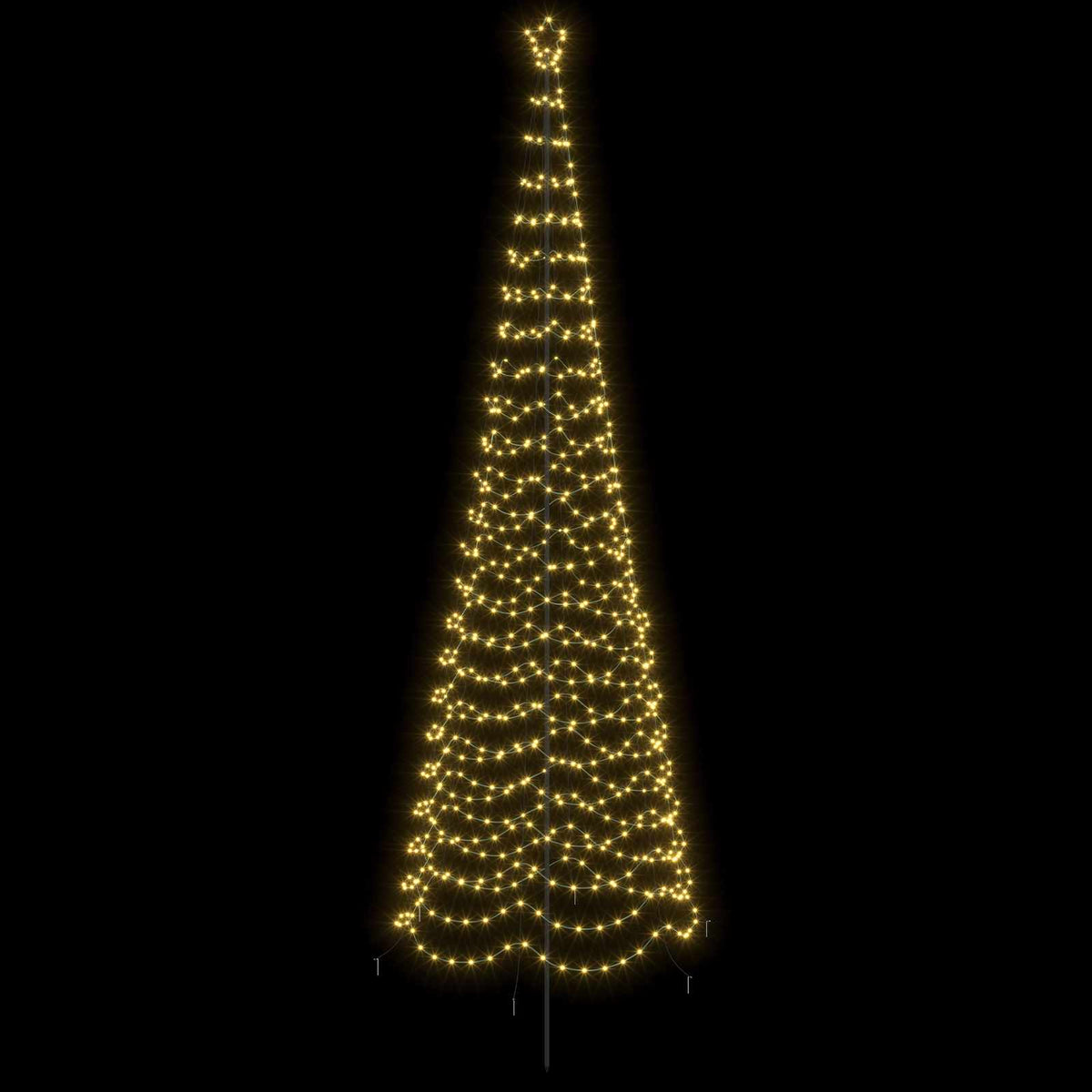 vidaXL LED Spiral Christmas Tree with Spike EKENAS 400 cm 588 LEDs