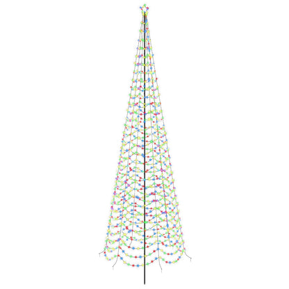 vidaXL LED Spiral Christmas Tree with Spike EKENAS 400 cm 588 LEDs