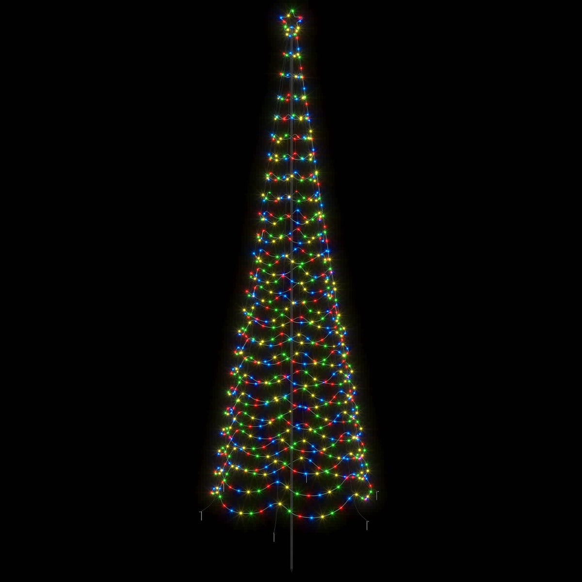 vidaXL LED Spiral Christmas Tree with Spike EKENAS 400 cm 588 LEDs