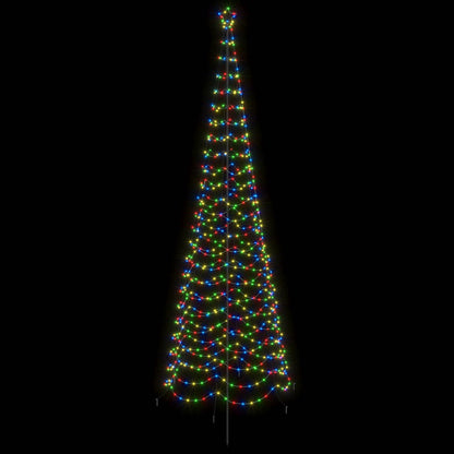 vidaXL LED Spiral Christmas Tree with Spike EKENAS 400 cm 588 LEDs