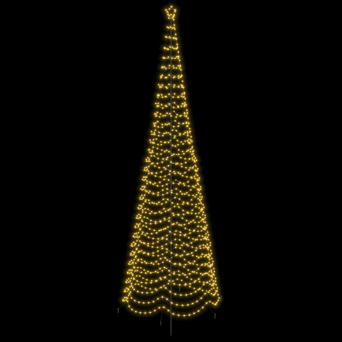 vidaXL LED Spiral Christmas Tree with Spike EKENAS 500 cm 868 LEDs