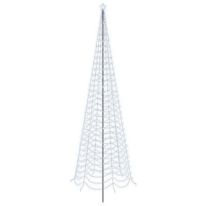 vidaXL LED Spiral Christmas Tree with Spike EKENAS 500 cm 868 LEDs
