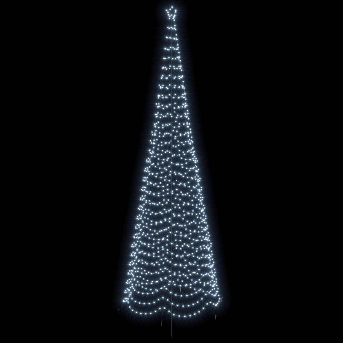 vidaXL LED Spiral Christmas Tree with Spike EKENAS 500 cm 868 LEDs