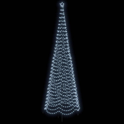 vidaXL LED Spiral Christmas Tree with Spike EKENAS 500 cm 868 LEDs
