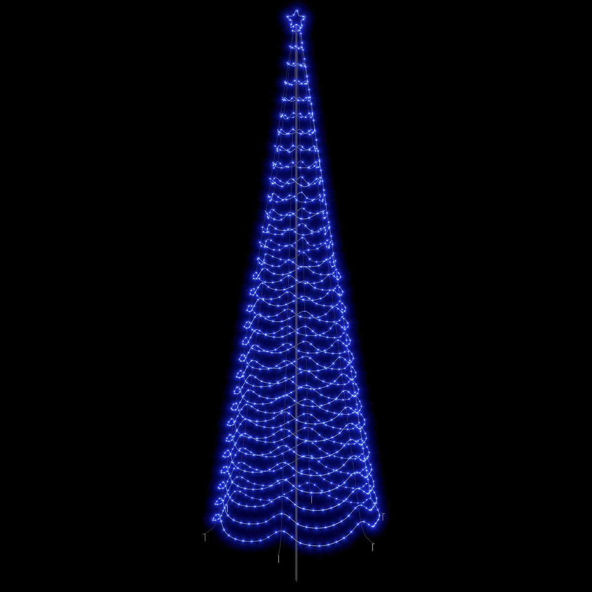 vidaXL LED Spiral Christmas Tree with Spike EKENAS 500 cm 868 LEDs