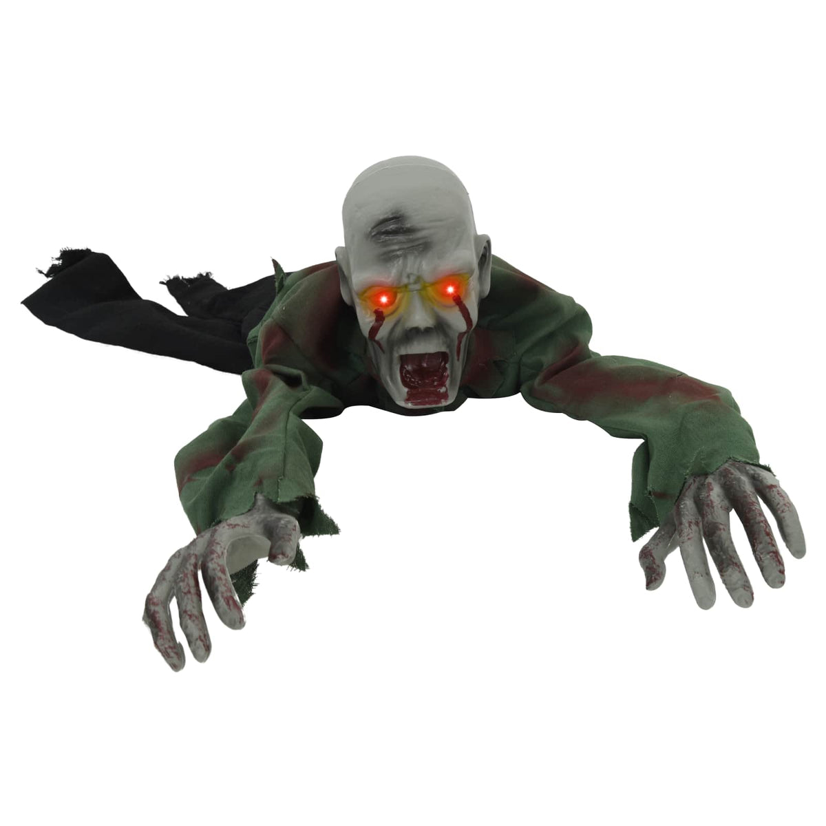 vidaXL Halloween Crawling Zombie SPOOKA Green 110 x 50 x 21 cm
