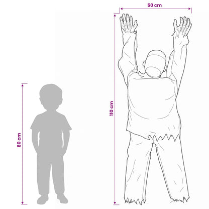 vidaXL Halloween Crawling Zombie SPOOKA Green 110 x 50 x 21 cm