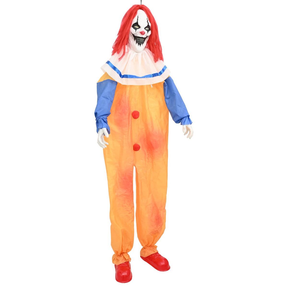 vidaXL Halloween Scary Clown SPOOKA Yellow and Blue 126.5 x 180 cm