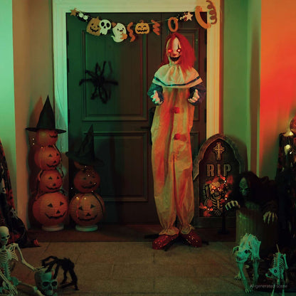 vidaXL Halloween Scary Clown SPOOKA Yellow and Blue 126.5 x 180 cm