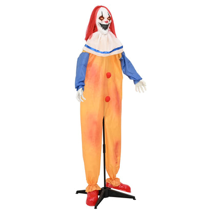 vidaXL Halloween Scary Clown SPOOKA Yellow and Blue 126.5 x 180 cm