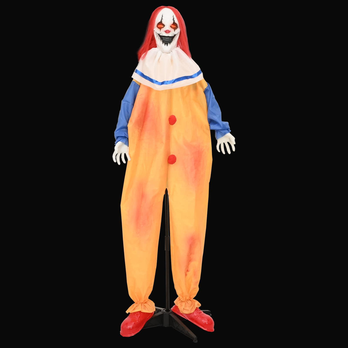 vidaXL Halloween Scary Clown SPOOKA Yellow and Blue 126.5 x 180 cm