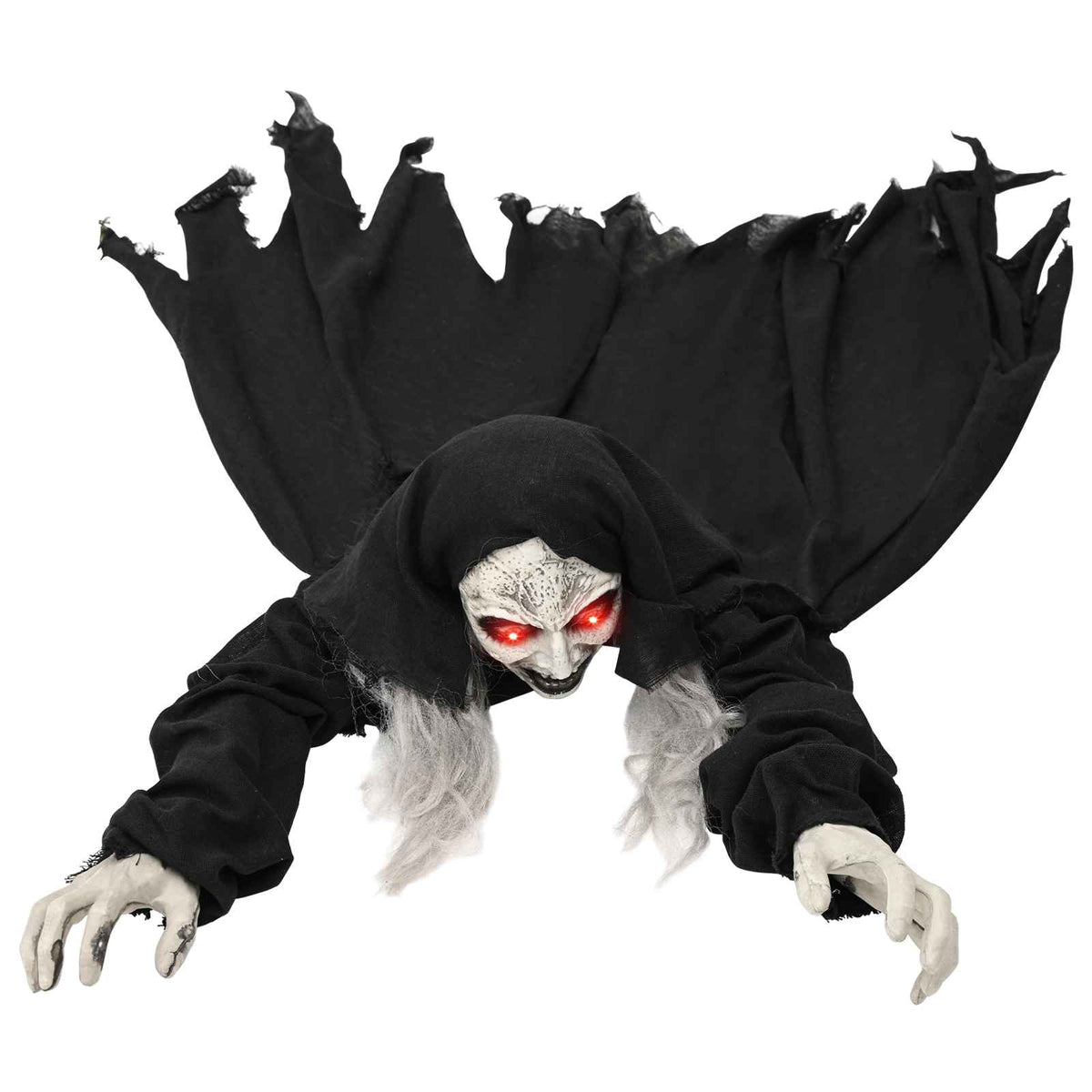 vidaXL Halloween Crawling Zombie SPOOKA Black 41 x 130 x 24 cm