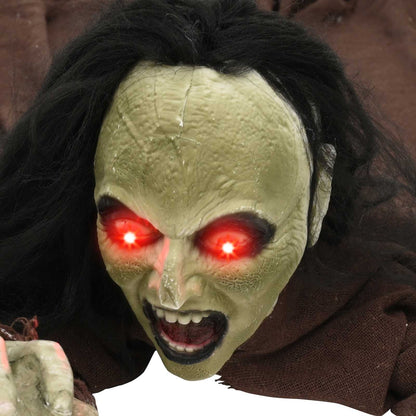 vidaXL Halloween Decoration Zombie SPOOKA Brown 51 x 130 x 24 cm