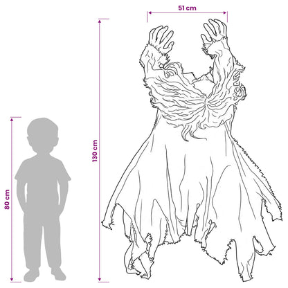 vidaXL Halloween Decoration Zombie SPOOKA Brown 51 x 130 x 24 cm