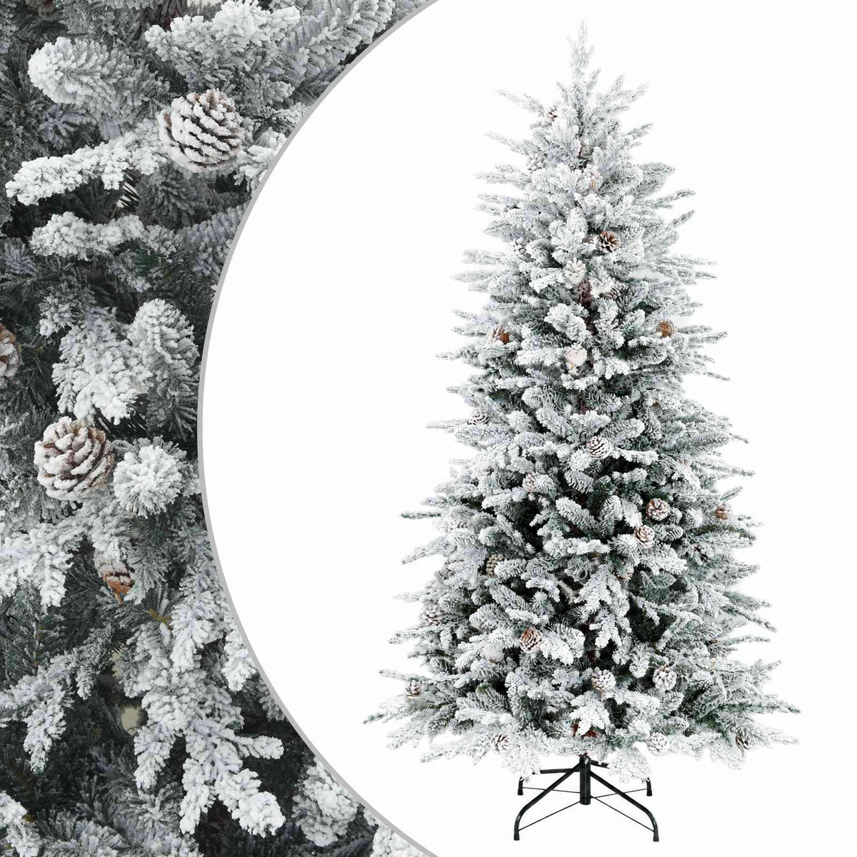 vidaXL Artificial Hinged Christmas Tree 150 cm PE & PVC