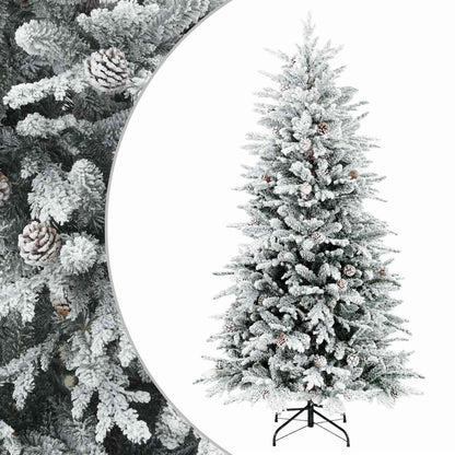 vidaXL Artificial Hinged Christmas Tree 210 cm PE & PVC