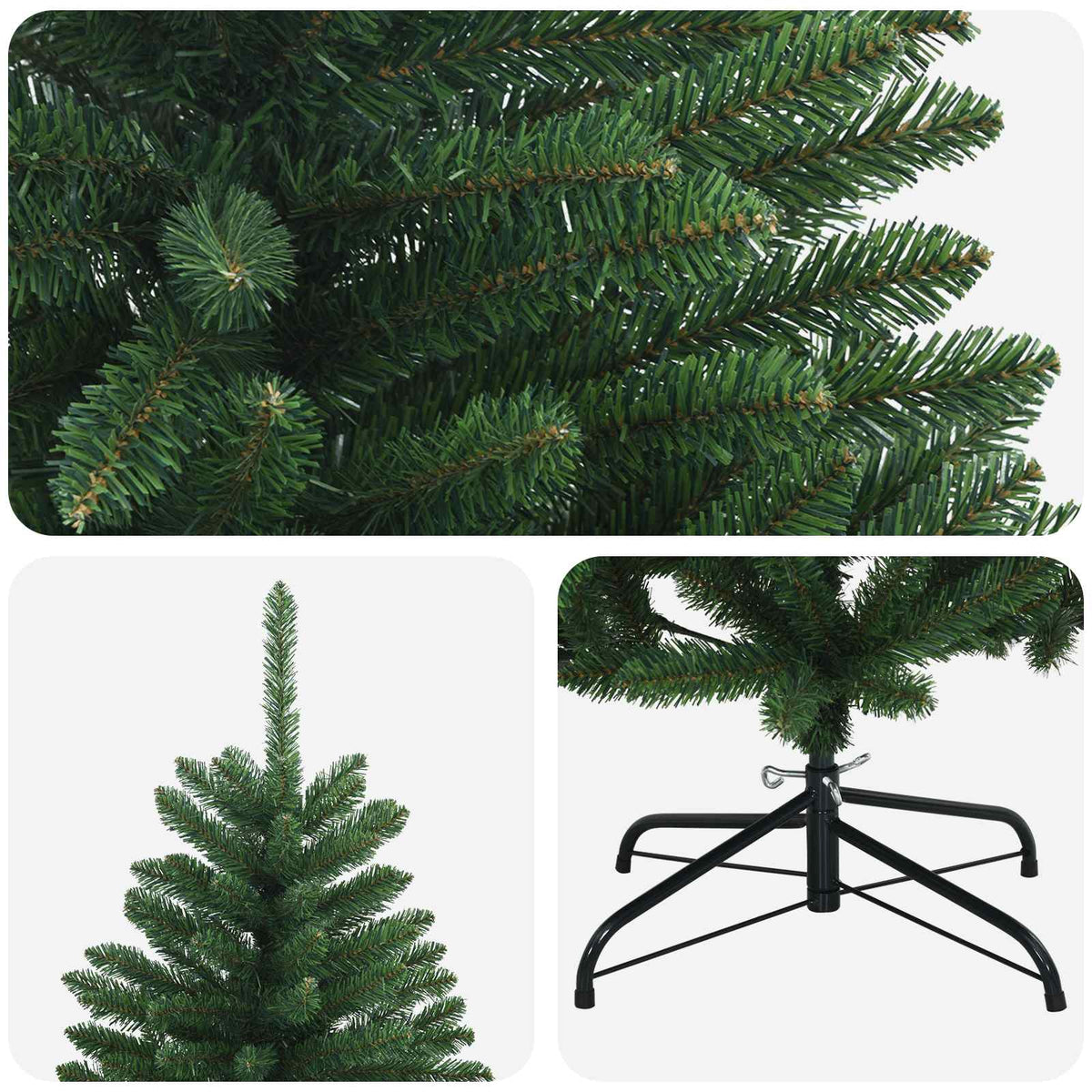 vidaXL Artificial Hinged Christmas Tree 150 cm PVC Medium Green