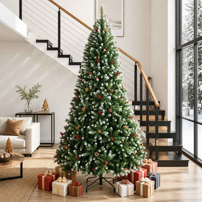 vidaXL Artificial Hinged Christmas Tree 300 cm PVC