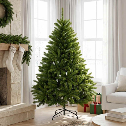 vidaXL Artificial Hinged Christmas Tree 120 cm PVC Light Green