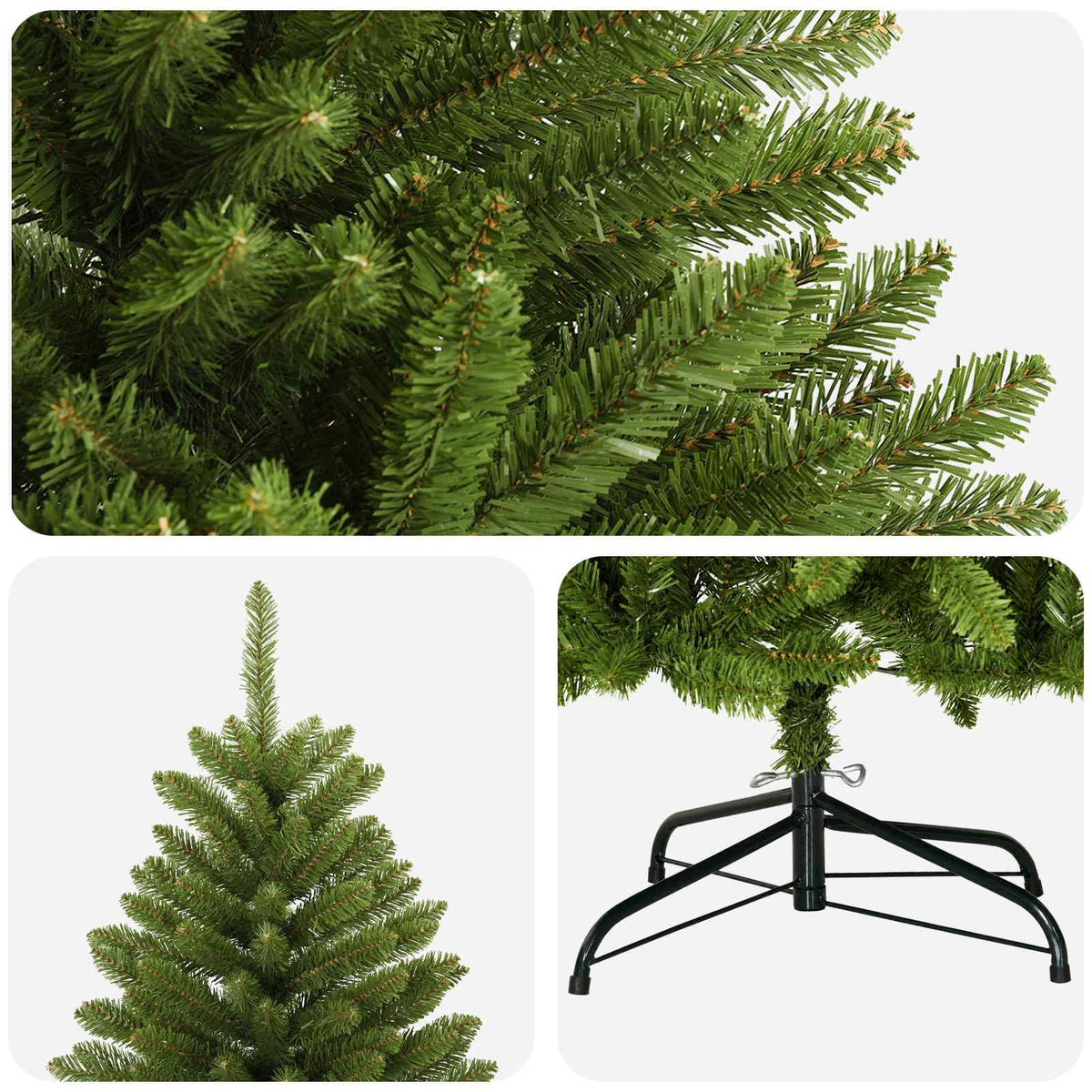vidaXL Artificial Hinged Christmas Tree 120 cm PVC Light Green