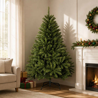 vidaXL Artificial Hinged Christmas Tree 180 cm PVC Light Green