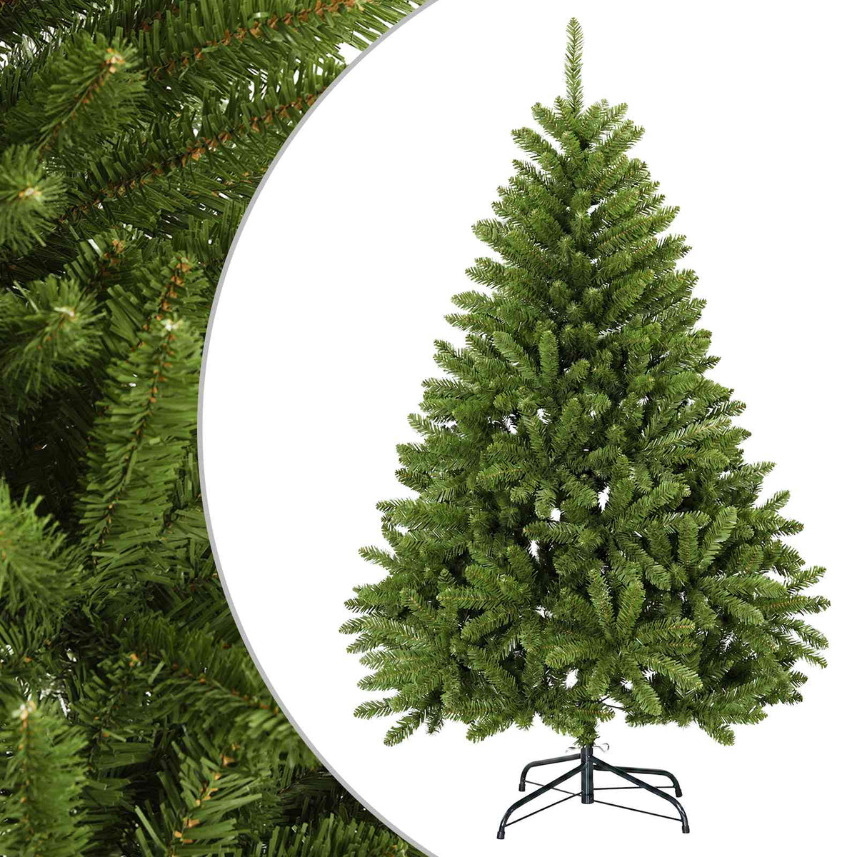 vidaXL Artificial Hinged Christmas Tree 180 cm PVC Light Green