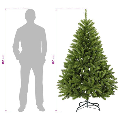 vidaXL Artificial Hinged Christmas Tree 180 cm PVC Light Green