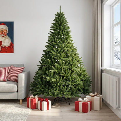 vidaXL Artificial Hinged Christmas Tree 210 cm PVC Light Green