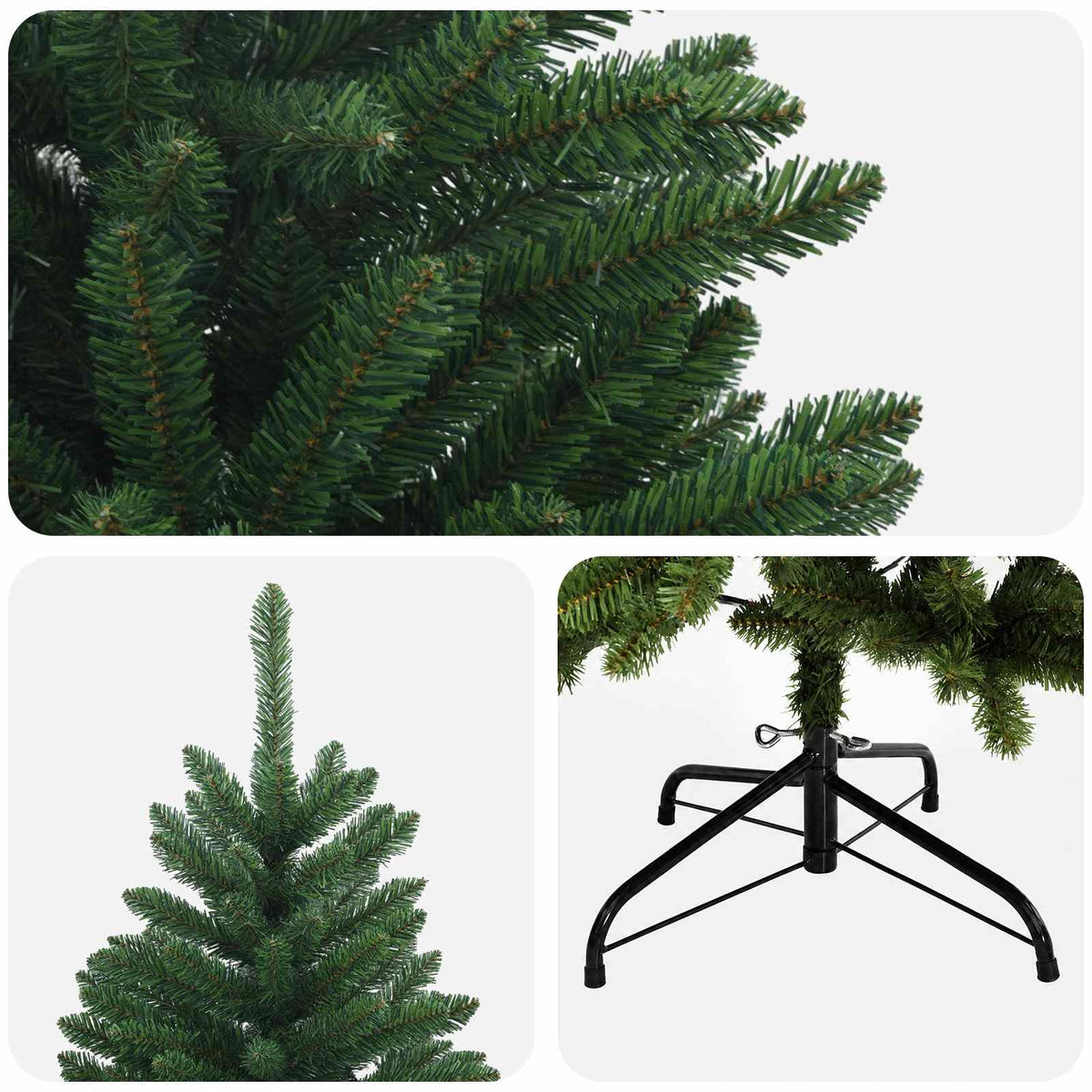 vidaXL Artificial Hinged Christmas Tree 240 cm PVC Medium Green