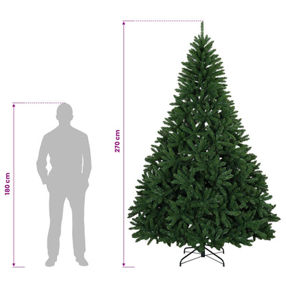 vidaXL Artificial Hinged Christmas Tree 270 cm PVC Medium Green