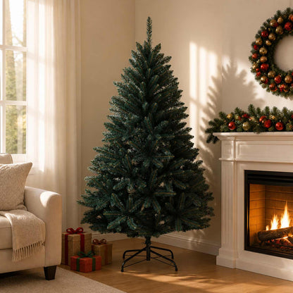 vidaXL Artificial Hinged Christmas Tree 120 cm PVC Dark Green