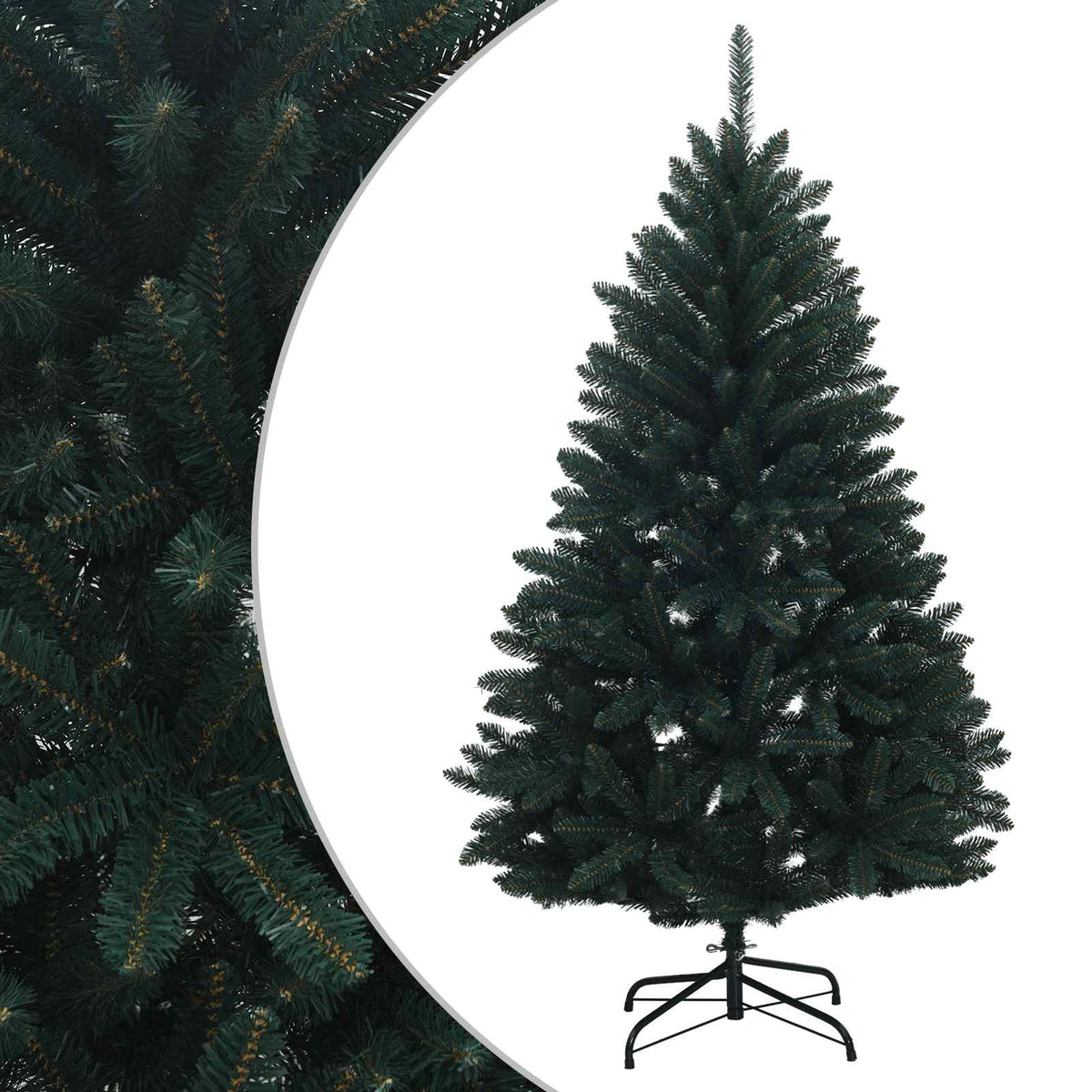 vidaXL Artificial Hinged Christmas Tree 120 cm PVC Dark Green